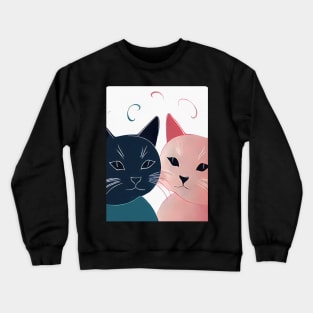 Two lovely cats Crewneck Sweatshirt